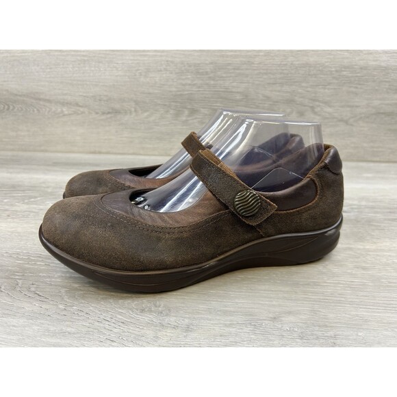 SAS Step Out Womens Brown Mary Jane Shoes 9n Flat Leather Casual Comfort - Picture 3 of 10